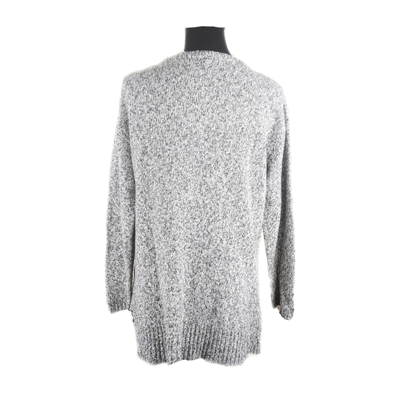 J.Jill Womens S Grey Black Marled 2 Pocket Cotton Blend Tunic Top - Picture 5 of 7